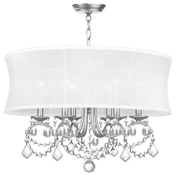 6 Light Chandelier in Glam Style - 24 Inches wide by 20.5 Inches high