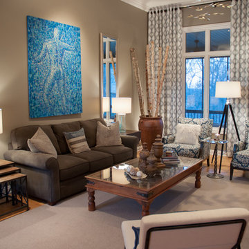 Elegant & Art-Filled Living Room