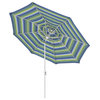 11' Aluminum Umbrella Collar Tilt Matted White, Seville Seaside