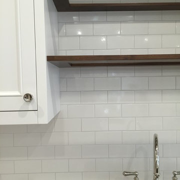 White and walnut kitchen