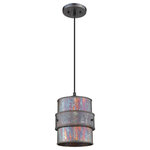 Acclaim Lighting - Acclaim Ryker 1-Light 10.75" Pendant, Bronze Patina - Ryker exhibits artistic brilliance. Sheets of metal and mesh are combined to create striking results. Ryker is the perfect piece to tie a room's modern industrial decor together.