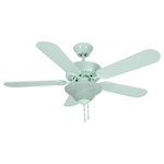 Builders Collection - White 42" Ceiling Fan With Light Kit - Motor Finish: White