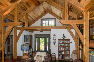 Arts and crafts family room photo in Atlanta