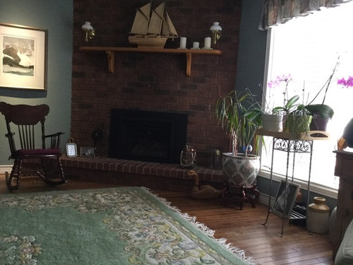 How Can I Disguise This Ugly Fireplace In My Family Room