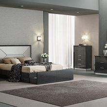 Modern Contemporary Collection Gray Bedroom Furniture