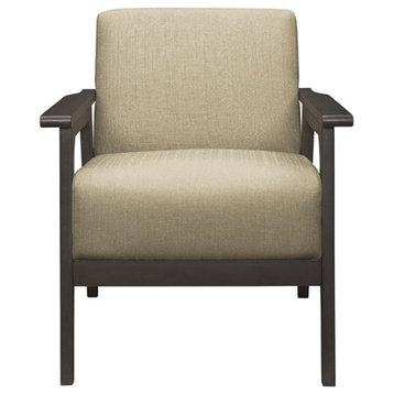 Lexicon Ocala Upholstered Accent Chair in Light Brown