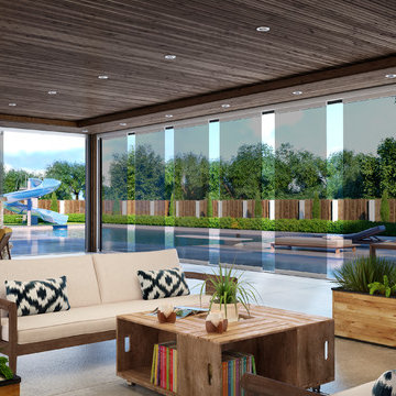 Sunroom/Patio Enclosure- Panels Spaced