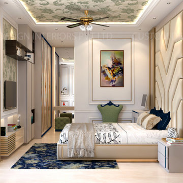 Mr. Tarun Ganguli's Contemporary Neo Classic Master Bedroom, Bally, Howrah