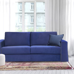 Pezzan Temple Sofa Bed, Navy Blue | Made in Italy - Sleeper Sofas