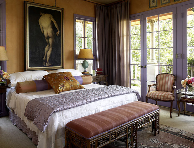 7 Ways to Paint Your Trim Fantastic, From Classic to Fearless Mediterranean Bedroom by Peggy Braswell