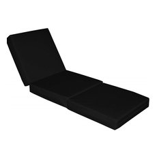 Large Cube Sofa Bed Upholstered, Soft Fabric, Black