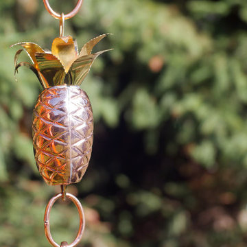 Pineapple Rain Chain - Polished Copper by Good Directions