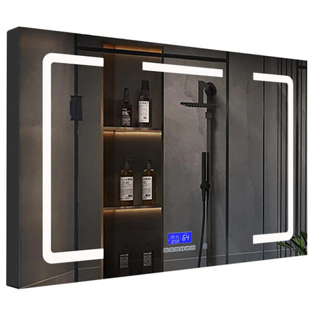 Lexora Lesina LED Medicine Cabinet, Defogger, 48"