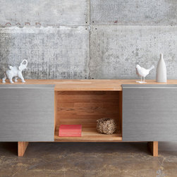 MASHstudios | LAXseries 3X Shelf with Polished Brass Cover - Entertainment Centers And Tv Stands