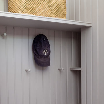 Sophisticated Mudroom and Garage