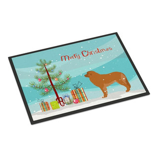 Rubber-Cal Scottish Fraser Fir Forest Outdoor Christmas Doormat 15mm 18 inch x 30 inch