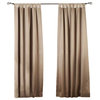 Brownish Gray Tab Top 90% blackout Cafe Curtain / Drape / Panel-50W x 36L-Piece