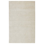 Jaipur Living - Jaipur Living Beecher Handmade Solid Ivory/Gray Area Rug, 8'x11' - The hand-loomed Cybil collection is a statement of modern minimalism and sleek appeal. 100% natural wool forms the durable and plush construction of the solid Beecher area rug, while the heathered neutral colorway lends subtle dimension in ivory and light gray tones.