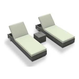 Beranda 3 Piece Outdoor Sectional Patio Set Tropical Beranda 3 Piece Outdoor Sectional Patio