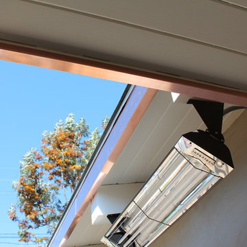 Copper Fascia Wrap and Angle Face Gutters, . Santa Monica.