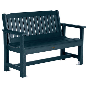 The Sequoia Professional Commercial Grade Exeter 4' Garden Bench, Federal Blue
