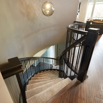 Mission Style Curved Stair