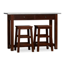 Balboa Counter-Height Table and Stools, Espresso - Indoor Pub And Bistro Tables