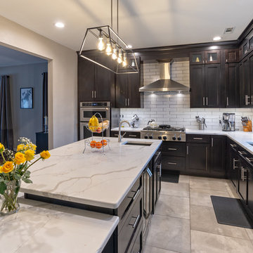 Elegant Dark Shaker Kitchen by John Cisneros
