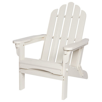 Shine Company 4659EW Marina II Adirondack Folding Chair Hydro-Tex Finish White