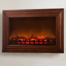 Electric wall mount fireplace
