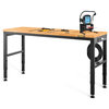 VEVOR Adjustable Height Workbench 48"L x 20"W Table With Power Outlets