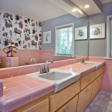 Eclectic Retro Bath