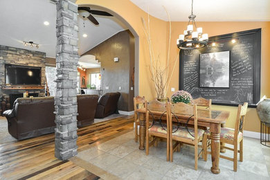 Dining room - rustic dining room idea in Salt Lake City