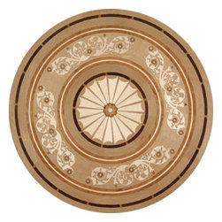 Oshkosh Designs - Brazilian Flair Wood Medallion - Floor Medallions And Inlays