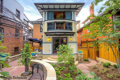 Mid-sized exterior home idea in Denver