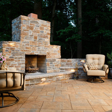 Outdoor Kitchen, Fireplace and Patio - Bowie, MD