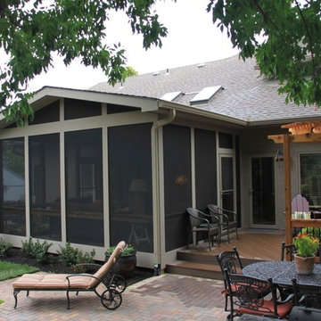Leawood KS Screened Porch with attached AZEK deck