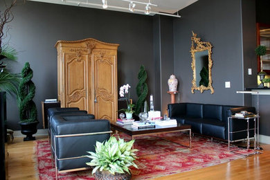 Eclectic living room photo in Dallas