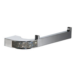 Paper holder with swarovski crystal. No drilling required, it is optional. - Toilet Accessories