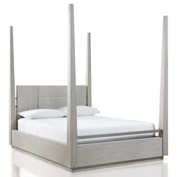 Modus Destination King Poster Bed in Cotton Grey