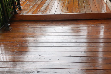 Inspiration for a contemporary deck remodel in Portland