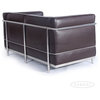 Roche Petite LC2 Loveseat, Choco Brown, Material: Aniline Leather