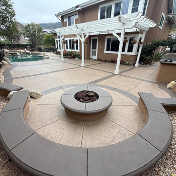 Pool Deck Concrete Staining and Restoration in Newbury Park, CA