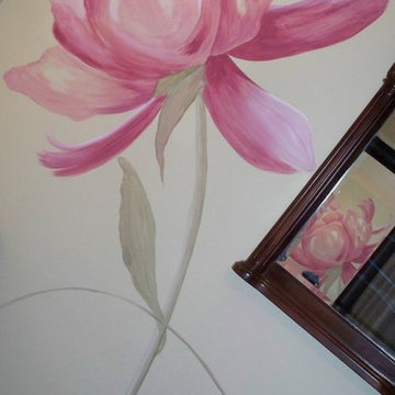 Girl's Romantic Bedroom Mural