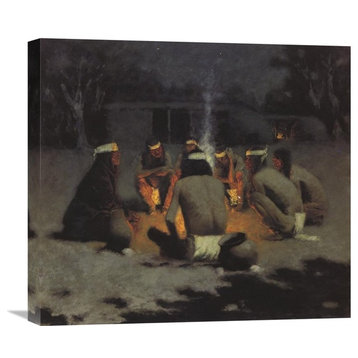 "Apache Medicine Song" Stretched Canvas Giclee by Frederic Remington, 22"x20"