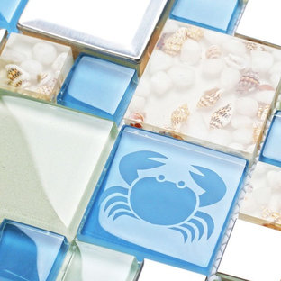 Marine Animals Beach Style Inner Conch Kitchen Bath