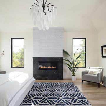 French Modern Spec Home-Master bedroom