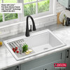 Delta 75A933-33S Everest 33” Workstation Kitchen Sink Top Mount - Metallic