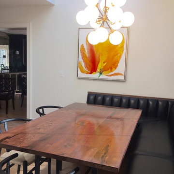 Reclaimed Walnut and Steel Table