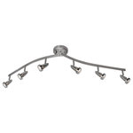 Access Lighting - Access Lighting Mirage 6-Light LED Track 52226LEDDLP-BS, Brushed Steel - This 6LT Adjustable LED Track from Access Lighting has a finish of Brushed Steel and fits in well with any Contemporary style decor.